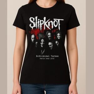 Vintage Slipknot band tee concert shirt 2005 black crewneck size small